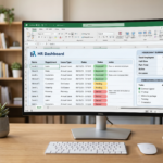 Custom Excel spreadsheet for HR showing leave tracking dashboard.