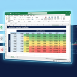 Excel sensitivity analysis showing a data table heatmap with best case, base case, and worst case scenarios