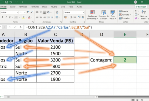 CONT.SES substituindo o CONT.SE