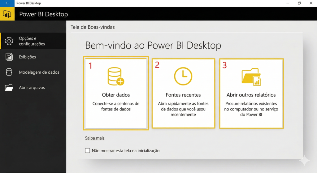 Power BI: Tela inicial